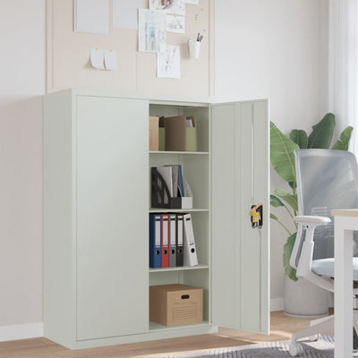 Dealsmate  Office Cabinet 90x40x140 cm Steel Grey