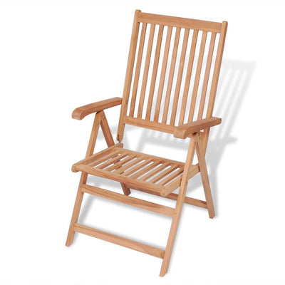 Dealsmate  Reclining Garden Chair Solid Teak Wood