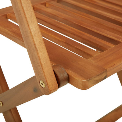 Dealsmate  3 Piece Folding Bistro Set solid Acacia Wood