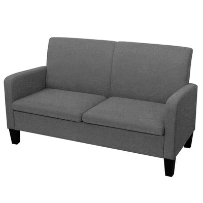 Dealsmate  2-Seater Sofa 135x65x76 cm Dark Grey