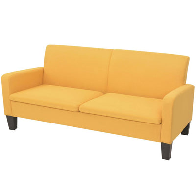 Dealsmate  3-Seater Sofa 180x65x76 cm Yellow