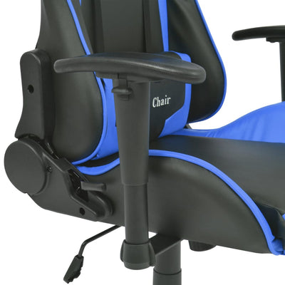 Dealsmate  Reclining Office Racing Chair Artificial Leather Blue