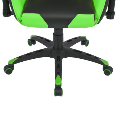 Dealsmate  Reclining Office Racing Chair Artificial Leather Green