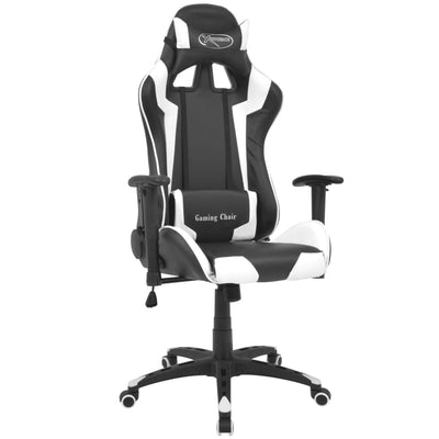 Dealsmate  Reclining Office Racing Chair Artificial Leather White