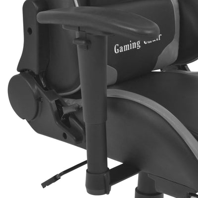 Dealsmate  Reclining Office Racing Chair with Footrest Grey