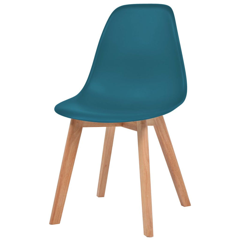 Dealsmate  Dining Chairs 4 pcs Turquoise Plastic