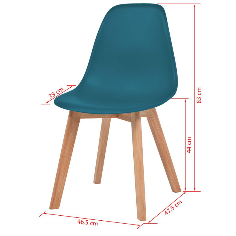 Dealsmate  Dining Chairs 6 pcs Turquoise Plastic