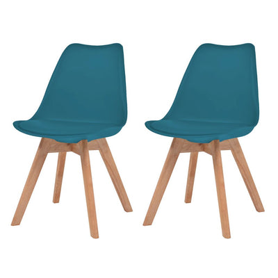 Dealsmate  Dining Chairs 2 pcs Turquoise Faux Leather