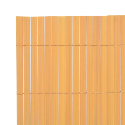 Dealsmate  Double-Sided Garden Fence PVC 90x300 cm Yellow