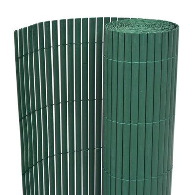 Dealsmate  Double-Sided Garden Fence PVC 90x500 cm Green