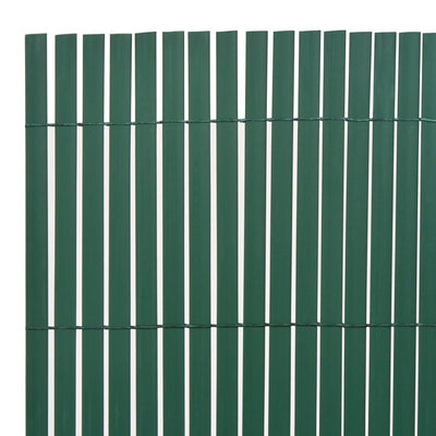 Dealsmate  Double-Sided Garden Fence PVC 90x500 cm Green