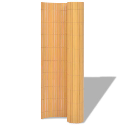 Dealsmate  Double-Sided Garden Fence PVC 150x500 cm Yellow