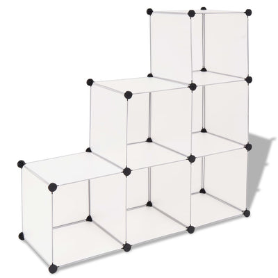 Dealsmate  Storage Cube Organiser with 6 Compartments White
