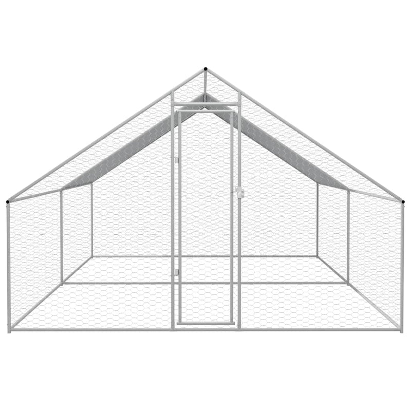 Dealsmate  Outdoor Chicken Cage Galvanised Steel 3x4x2 m