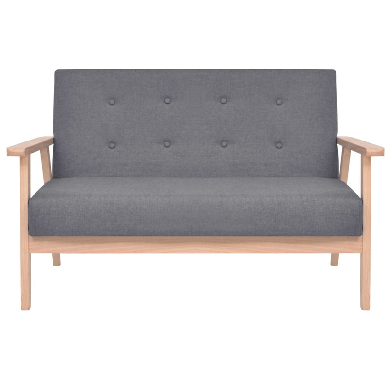 Dealsmate  2-Seater Sofa Fabric Dark Grey