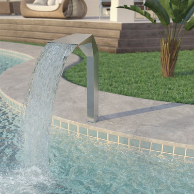 Dealsmate  Pool Fountain Stainless Steel 50x30x90 cm Silver