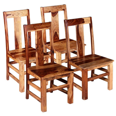 Dealsmate  Dining Chairs 4 pcs Solid Sheesham Wood