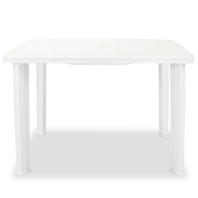 Dealsmate  Garden Table White 101x68x72 cm Plastic