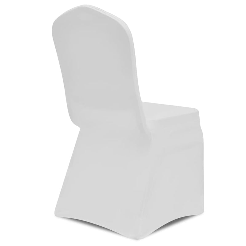 Dealsmate  100 pcs Stretch Chair Covers White