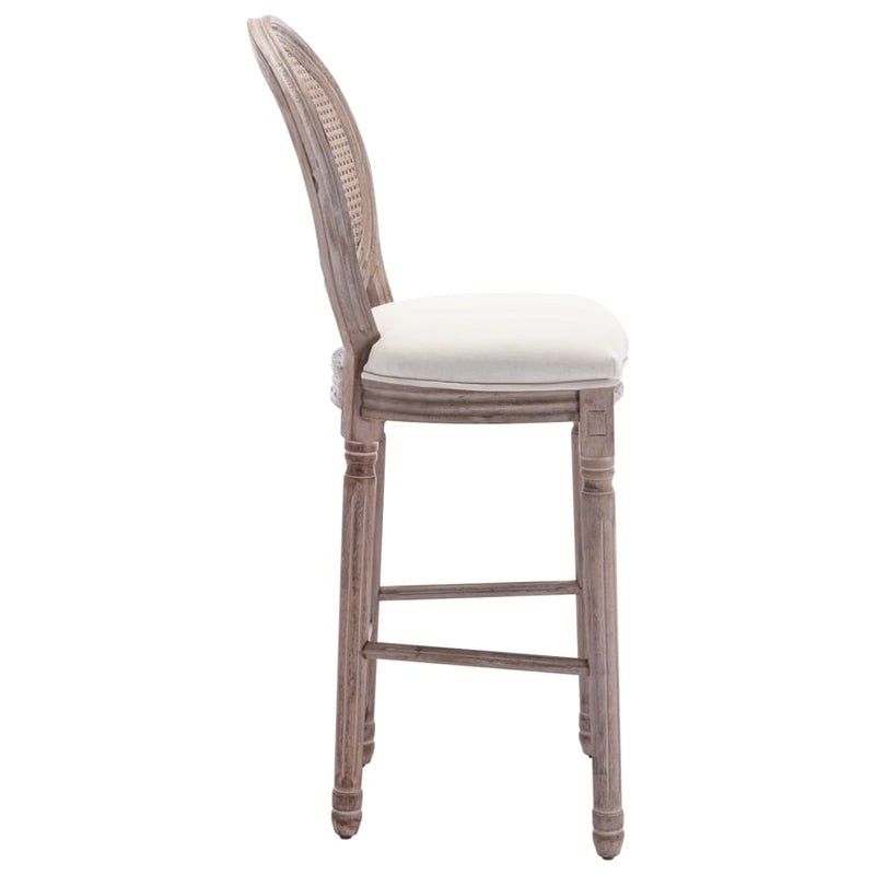 Dealsmate  Bar Chairs 2 pcs White Linen