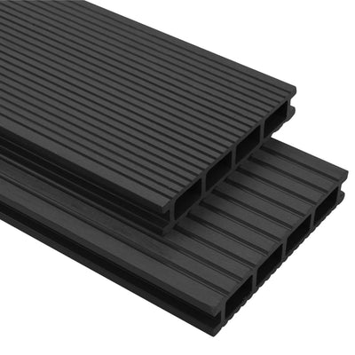 Dealsmate  WPC Decking Boards with Accessories 10 m² 2.2 m Anthracite