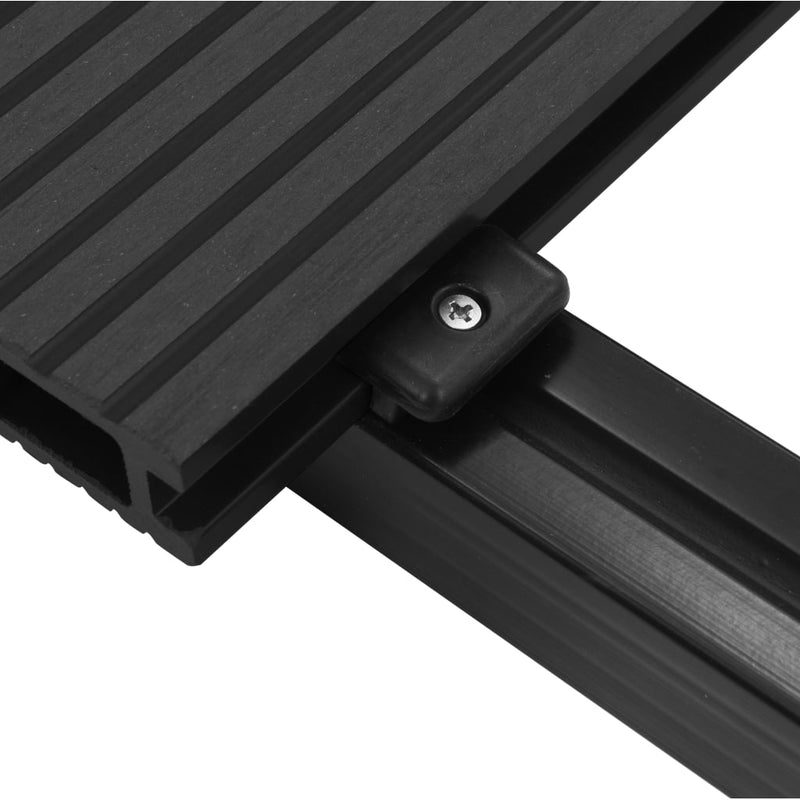 Dealsmate  WPC Decking Boards with Accessories 16 m² 2.2 m Anthracite