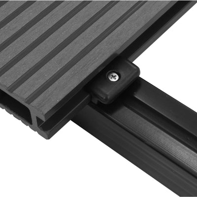 Dealsmate  WPC Decking Boards with Accessories 30 m² 4 m Grey