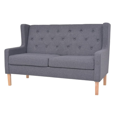 Dealsmate  2-Seater Sofa Fabric Grey