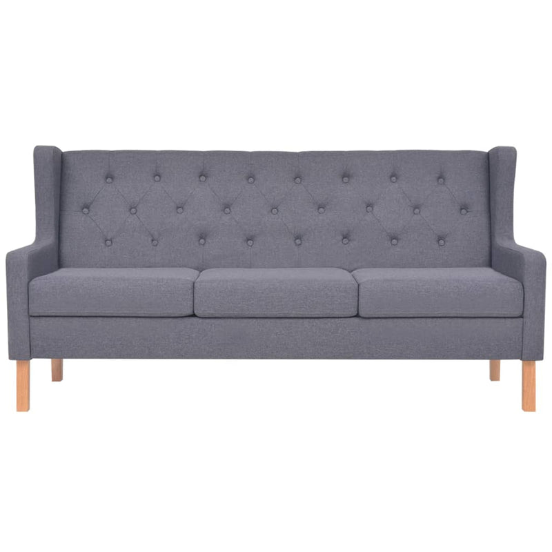 Dealsmate  3-Seater Sofa Fabric Grey