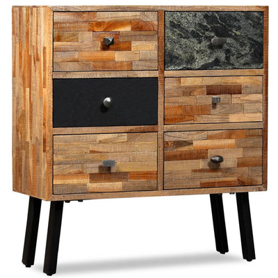 Dealsmate  Side Cabinet with 6 Drawers 70x30x76 cm Solid Reclaimed Teak
