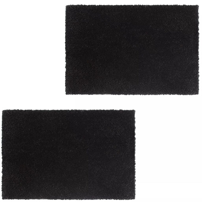 Dealsmate  Doormats 2 pcs Coir 17 mm 50x80 cm Black