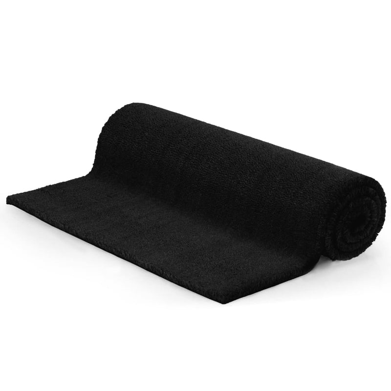 Dealsmate  Doormat Coir 17 mm 80x100 cm Black
