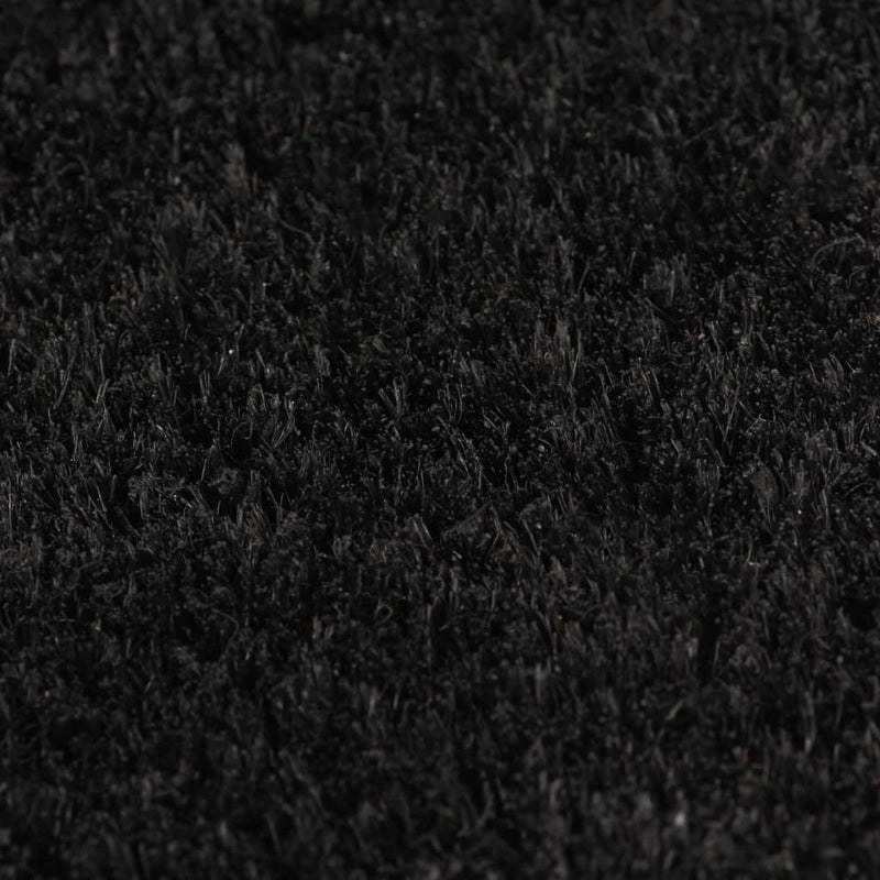 Dealsmate  Doormat Coir 17 mm 100x100 cm Black