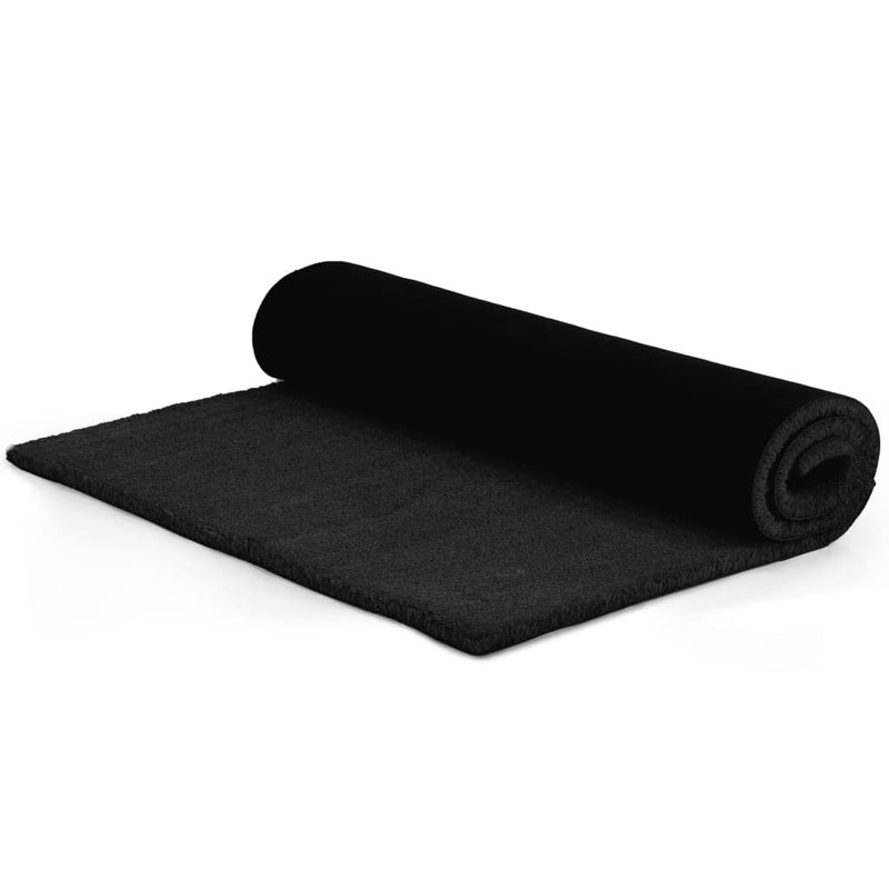 Dealsmate  Doormat Coir 17 mm 100x200 cm Black