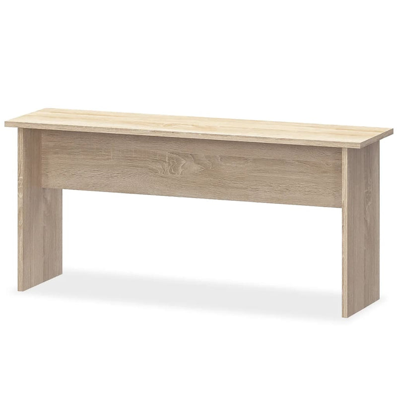 Dealsmate  Dining Table and Benches 3 Pieces Engineered Wood Oak