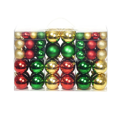 Dealsmate Christmas Balls 100 pcs Red/Gold/Green