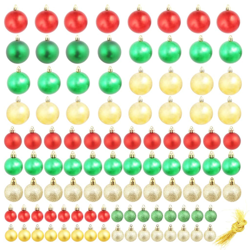 Dealsmate Christmas Balls 100 pcs Red/Gold/Green