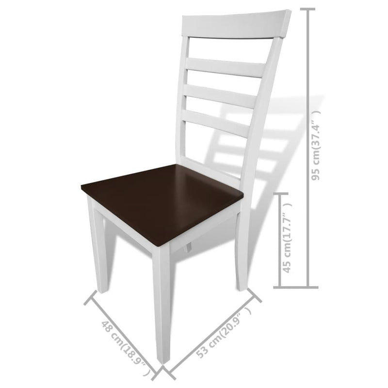 Dealsmate  Extending Dining Set 7 Pieces Brown and White