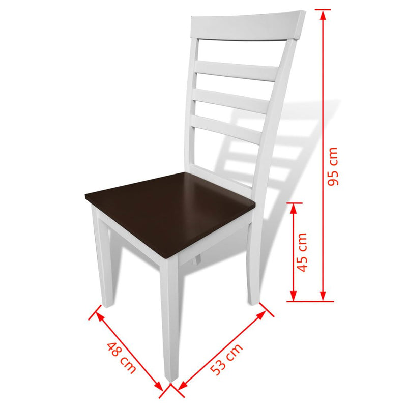Dealsmate  Extending Dining Set 9 Pieces Brown and White
