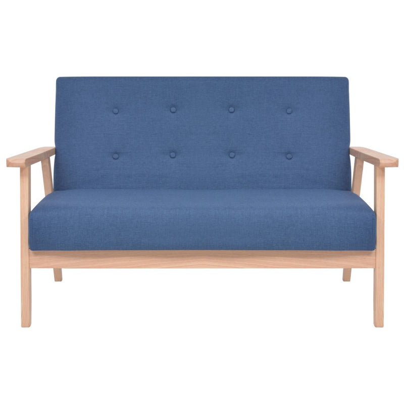 Dealsmate  Sofa Set 2 Pieces Fabric Blue