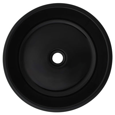 Dealsmate  Basin Ceramic Round Black 42x12 cm