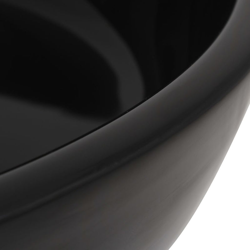 Dealsmate  Basin Ceramic Round Black 42x12 cm