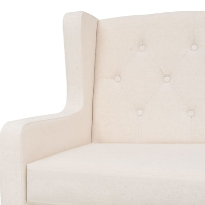 Dealsmate  Sofa Set 2 Pieces Fabric Cream White