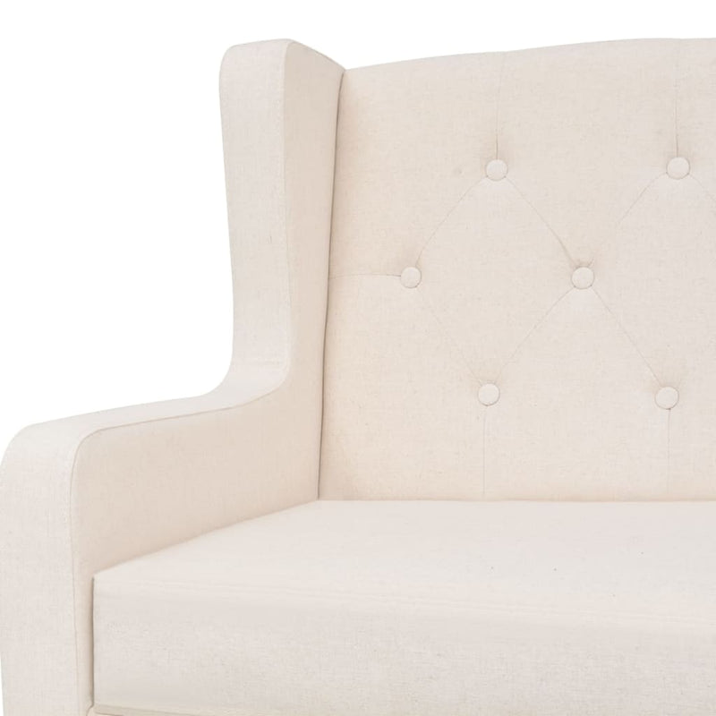 Dealsmate  Sofa Set 3 Pieces Fabric Cream White