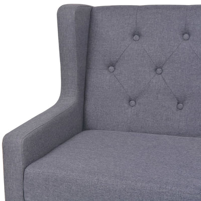 Dealsmate  Sofa Set 2 Pieces Fabric Grey