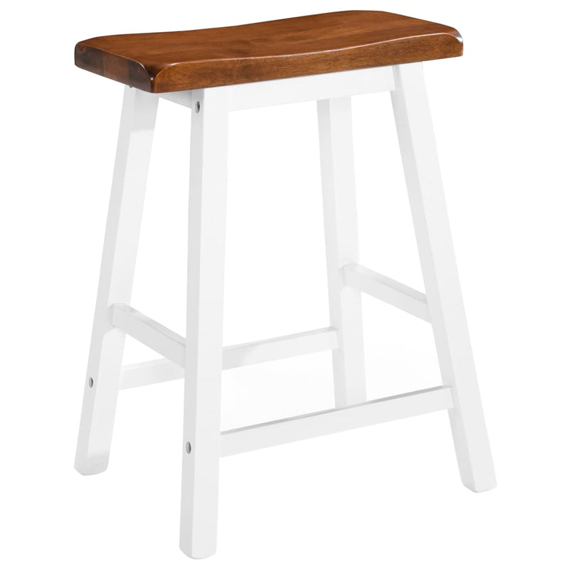 Dealsmate  Bar Table and Stool Set 3 Pieces Solid Wood