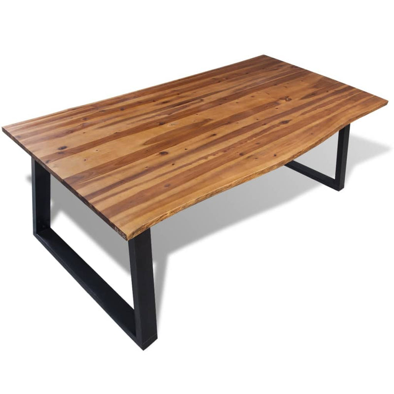 Dealsmate  Dining Table Solid Acacia Wood 200x90x75 cm