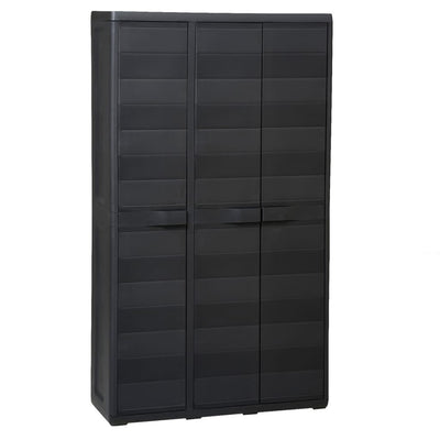 Dealsmate  Garden Storage Cabinet with 4 Shelves Black