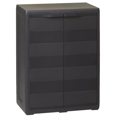 Dealsmate  Garden Storage Cabinet with 1 Shelf Black