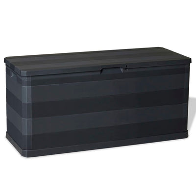 Dealsmate  Garden Storage Box Black 117x45x56 cm